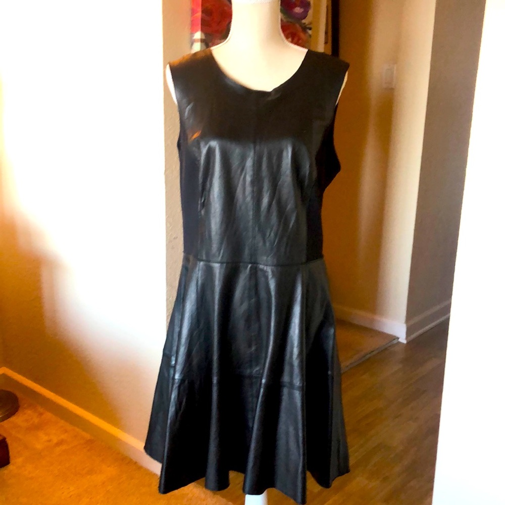 Halogen Black 100% Leather Dress